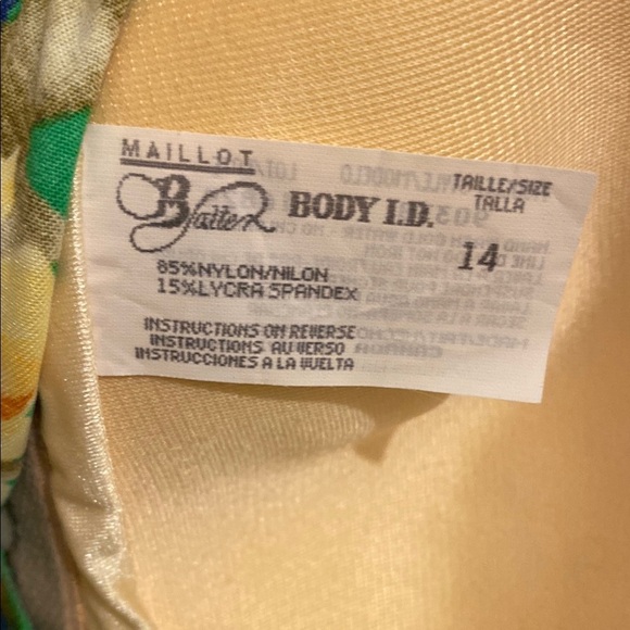 MAILLOT Batten Floral One-Piece Swimsuit. Size 14 - Picture 5 of 7